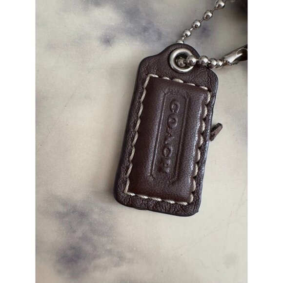 Coach Brown Pebbled Leather Small Wristlet Mahogany Womens Wallet - Picture 6 of 6